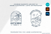 Coastal Line Art Logo Bundle, a Branding & Logo Template by Ellen Carty Design (Thumbnail 7 of 11)