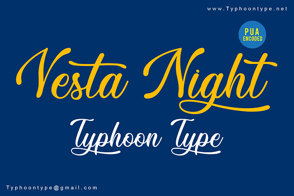 Vesta Night font preview 3
