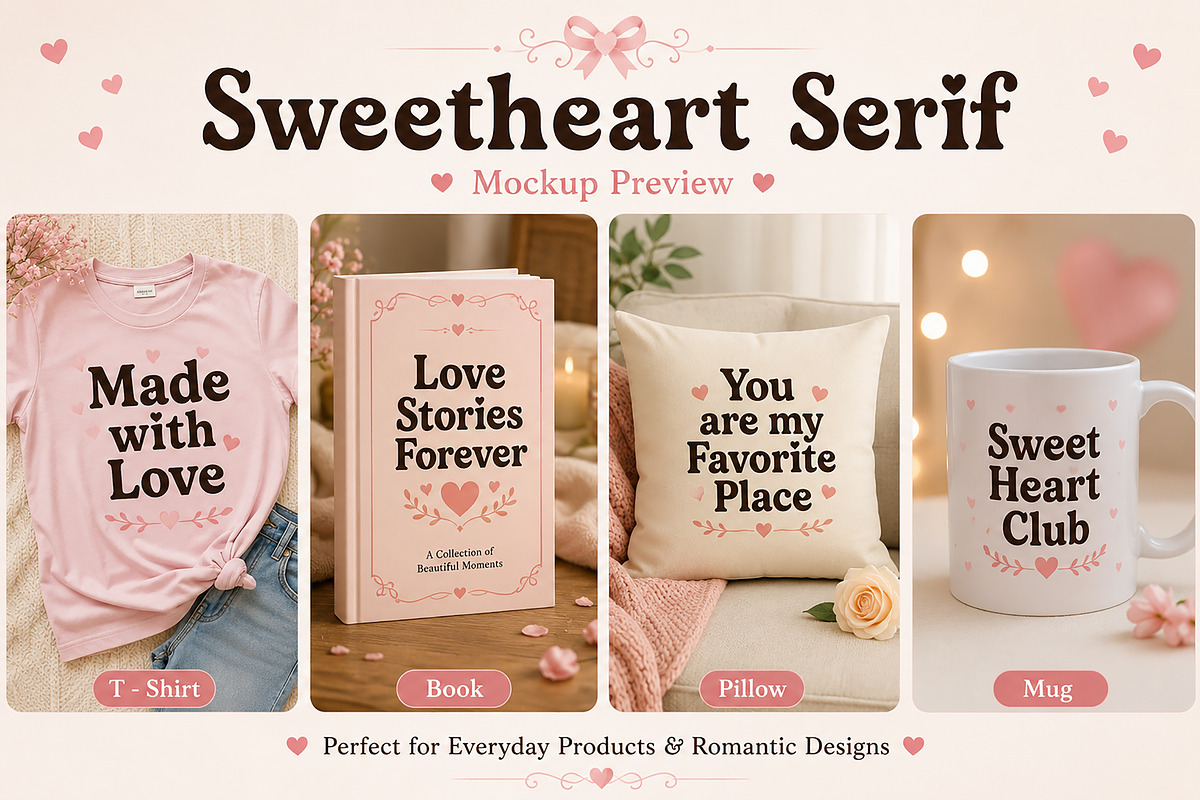 Sweetheart Serif, a Script Font by Wow Magic (Photo 2 of 5)