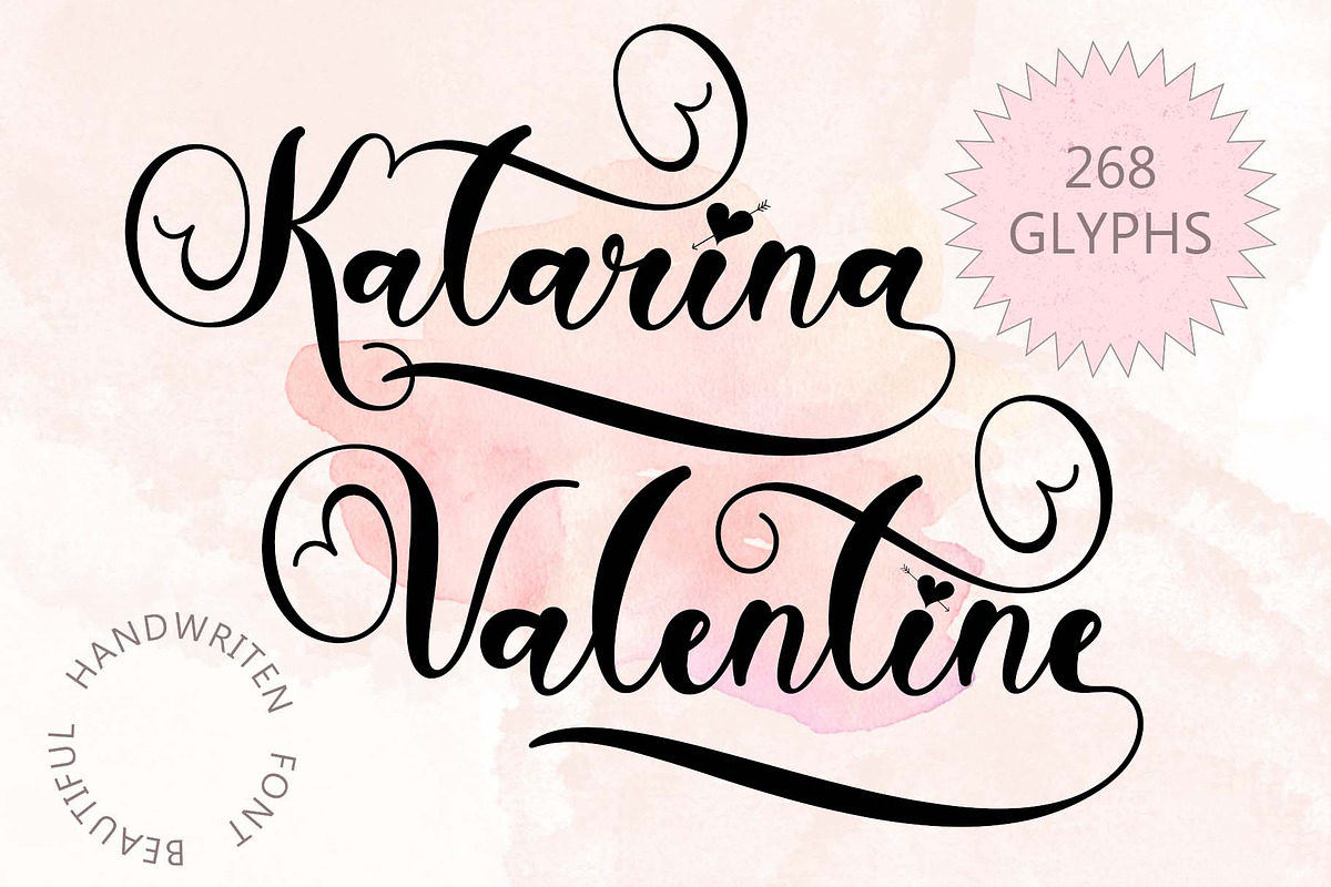 Katarina Valentine, a Handwritten Font by Yoga Letter (Photo 1 of 9)