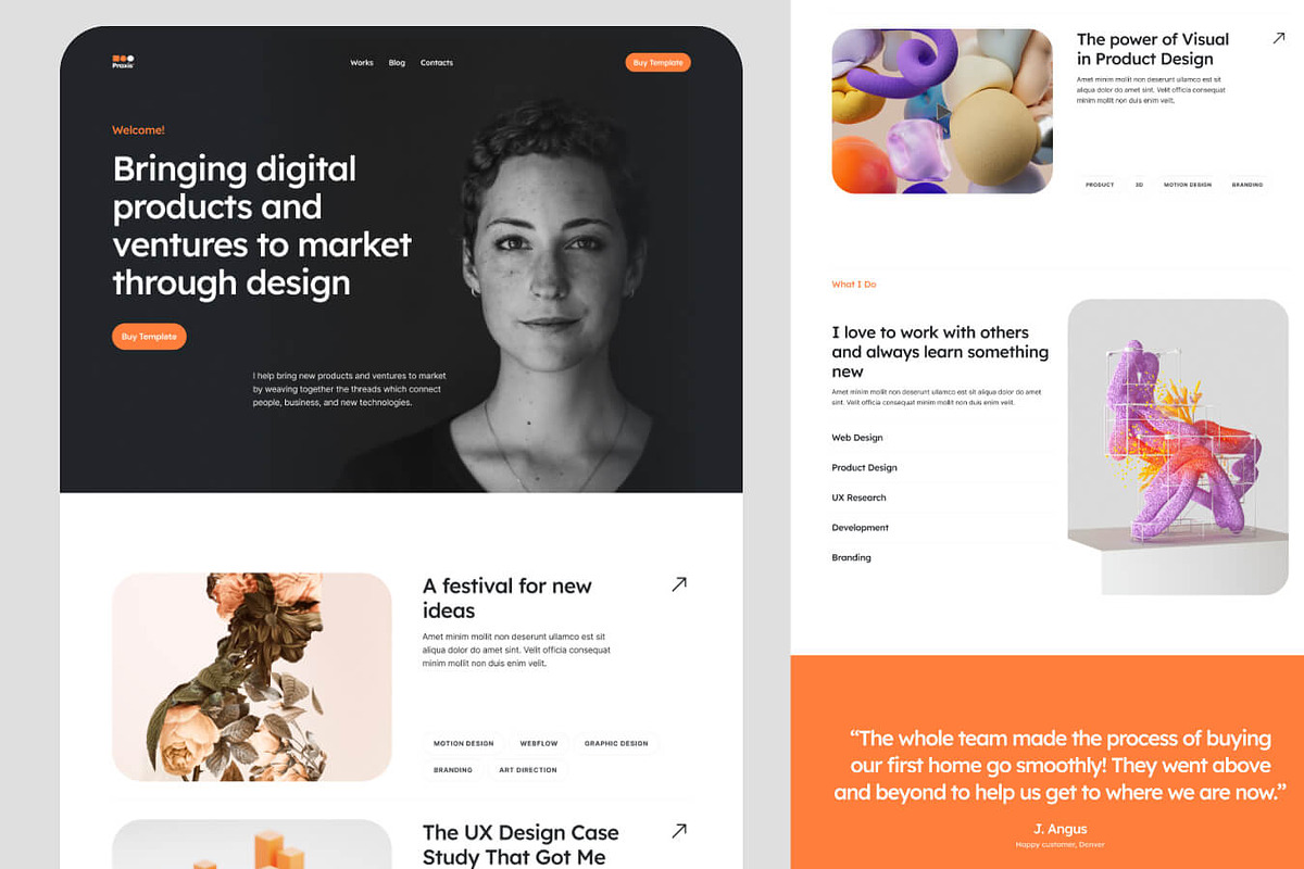 PraxisMX // Digital Agency Template, an UI Kit Template by EGO Creative Innovations (Photo 4 of 6)