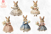 Vintage Bunny Watercolor Sublimation, an Animal Illustration by Maysa Art (Thumbnail 2 of 5)