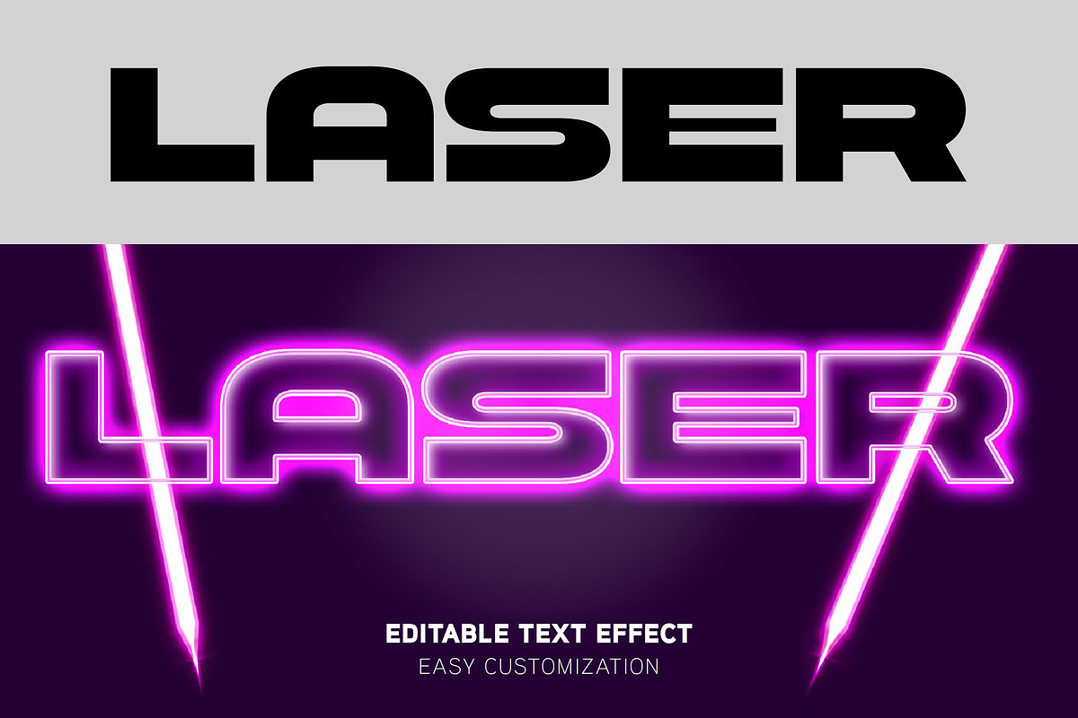 Laser Text Effect, a Layer Style Add-On by studiogstock (Photo 2 of 2)