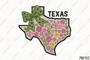 Crochet Floral Coquette Texas PNG, an Illustration by CraftArtStudio (Thumbnail 1 of 4)