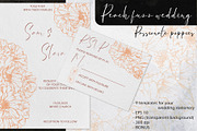 Peach fuzz wedding: Passionate poppy, a Stationery Template by MsFlaffy (Thumbnail 1 of 8)