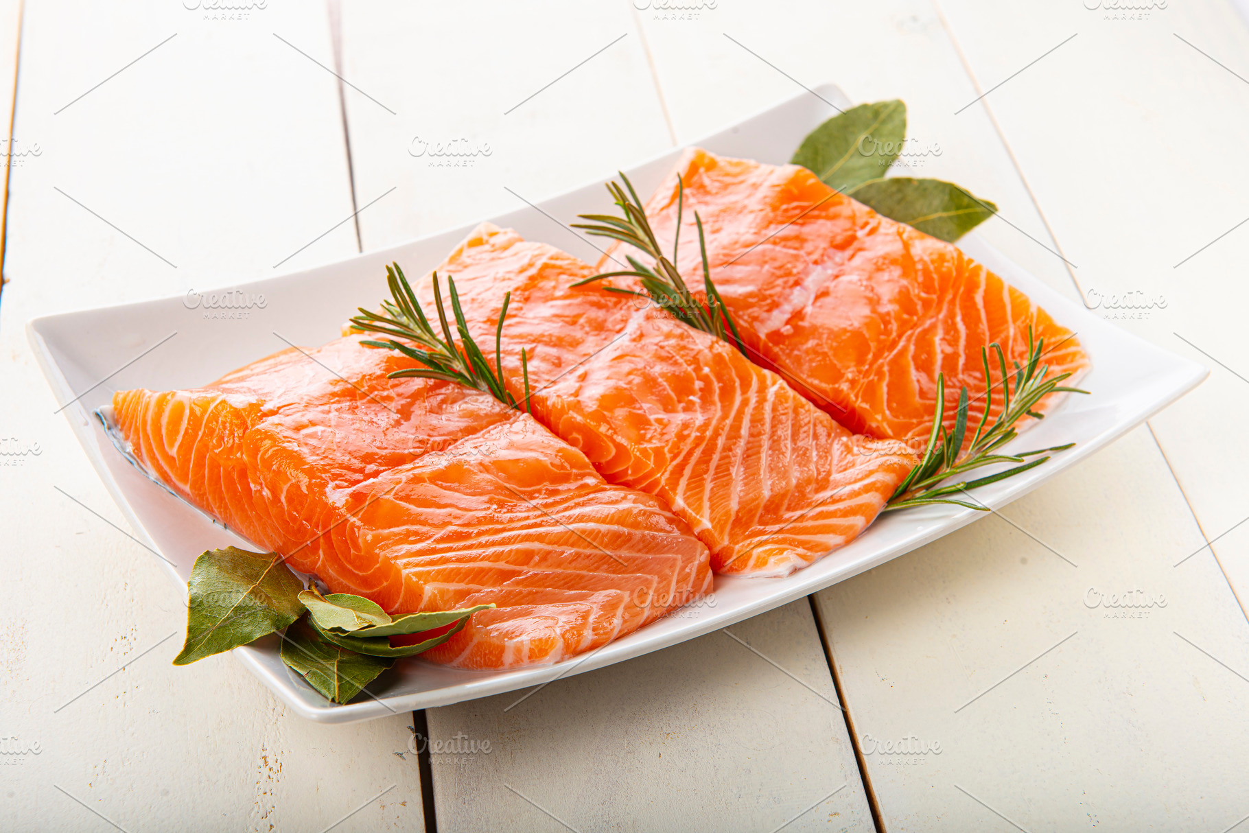 Fresh salmon fillets, a Food & Drink Photo by Angel Simon Photography