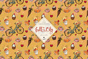 Fall City Hand Drawn Autumn Patterns, a Pattern Graphic by KaramfilaS (Thumbnail 8 of 21)