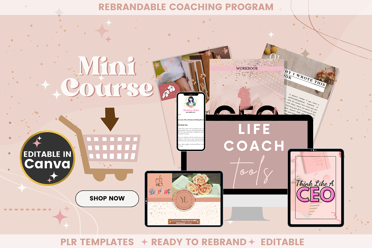 Mini Course Package for Female Coach, a Templates & Theme by bellaROSEworkshop (Photo 10 of 10)