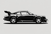 Retro Car Vector Set, an Illustration by hafijul (Thumbnail 3 of 9)