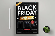 Black Friday Mega Sale Flyer, a Flyer Template by MightyDesign (Thumbnail 1 of 8)
