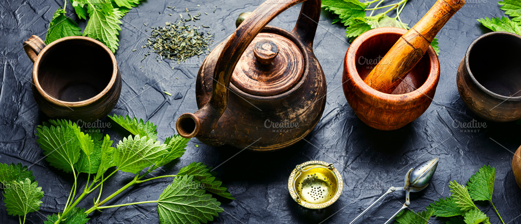 Herbal tea with nettle,stinging nett, a Food & Drink Photo by MLunov MLunov