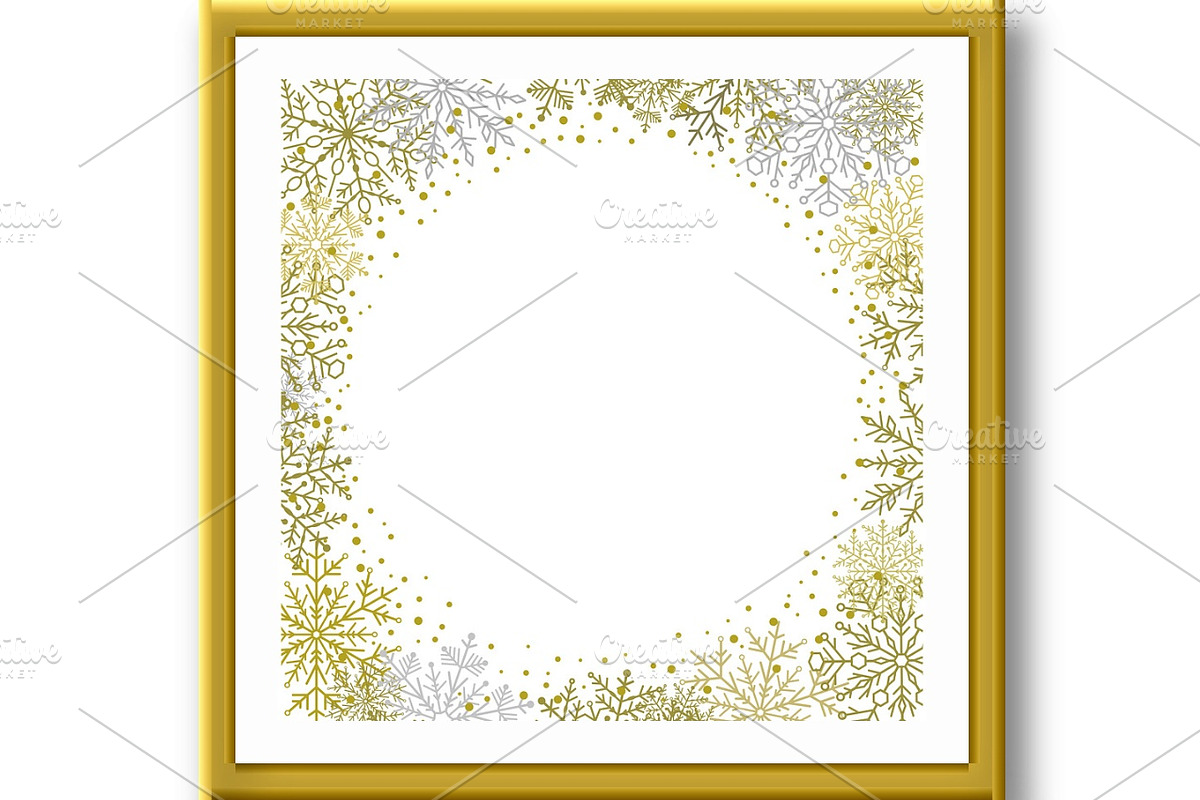 Winter Vector Frame With Arabesques, a Background Graphic by FineArtStudio (Photo 2 of 3)