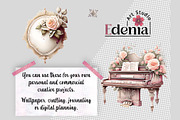 Vintage Romantic Clipart Bundle, a Decorative Illustration by EdeniaArtStudio (Thumbnail 2 of 13)