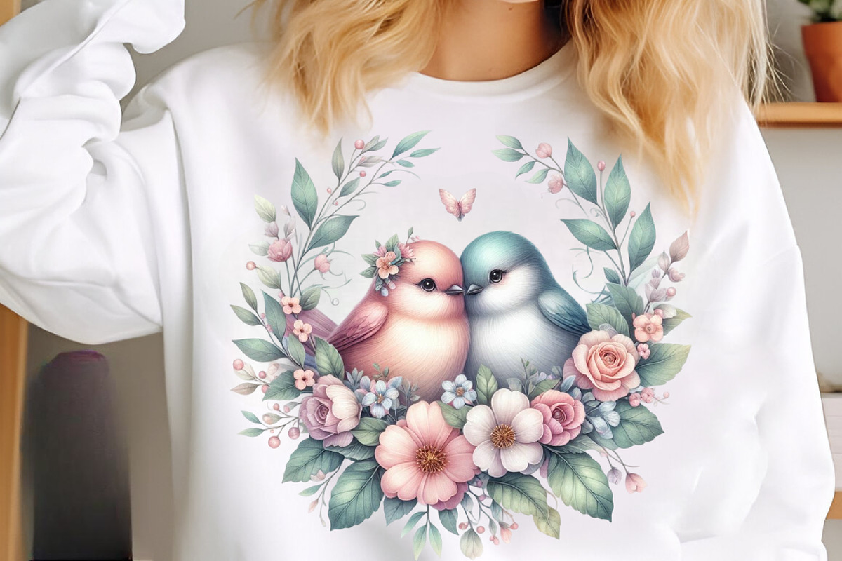 Romantic Bird Couples Clipart, an Illustration by SinaCreation (Photo 7 of 11)