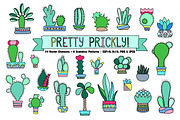 Cactus & Succulents Vector Clipart, a Decorative Illustration by RabbitAndPencil (Thumbnail 1 of 4)