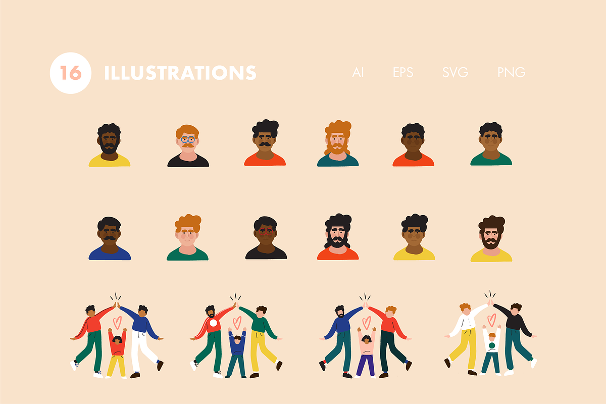 30 Father's Day Icons, an Illustration by Hello Mister Frank (Photo 3 of 5)