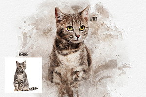 Pet Watercolor Art Photoshop Effect