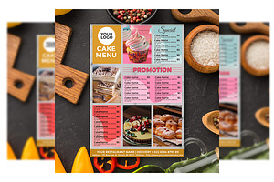 Cake flyer menu
