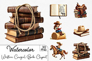 Western Cowgirl Book Clipart, an Illustration by CrexoraLab (Thumbnail 1 of 5)