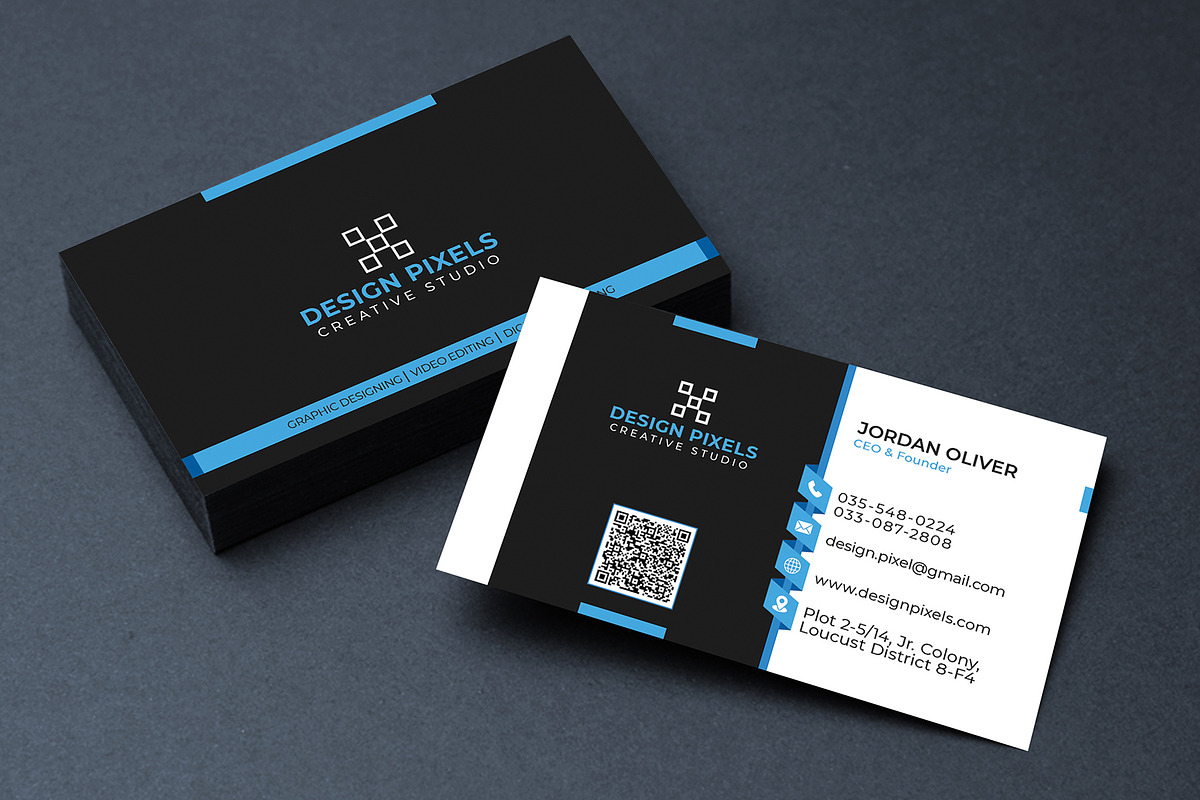 Modern Corporate Business Card, a Business Card Template by Saman Osama (Photo 4 of 5)