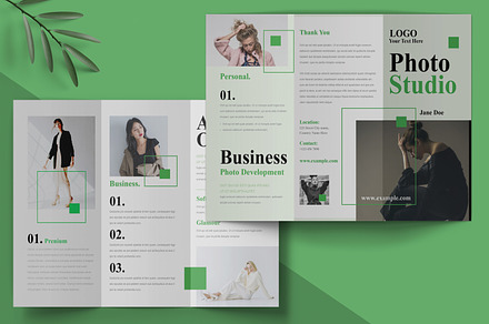 Photo Studio Trifold Brochure, a Brochure Template by MightyDesign