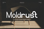 Moldrust - Family Sans Serif Font, a Sans Serif Font by Flawless And Co (Thumbnail 1 of 10)