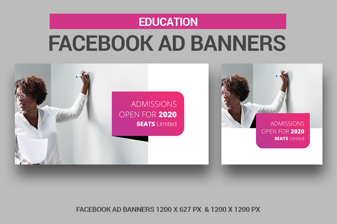 Education Facebook Ad Banners, a Social Media Template by UNIK Agency