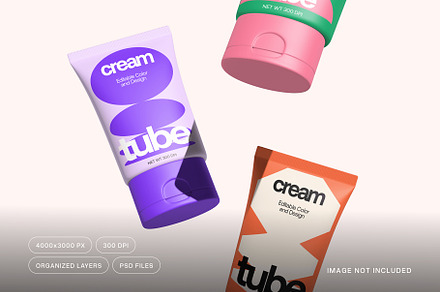 Cream Tube Mockup, a Packaging Mockup by vectorstockstudi0