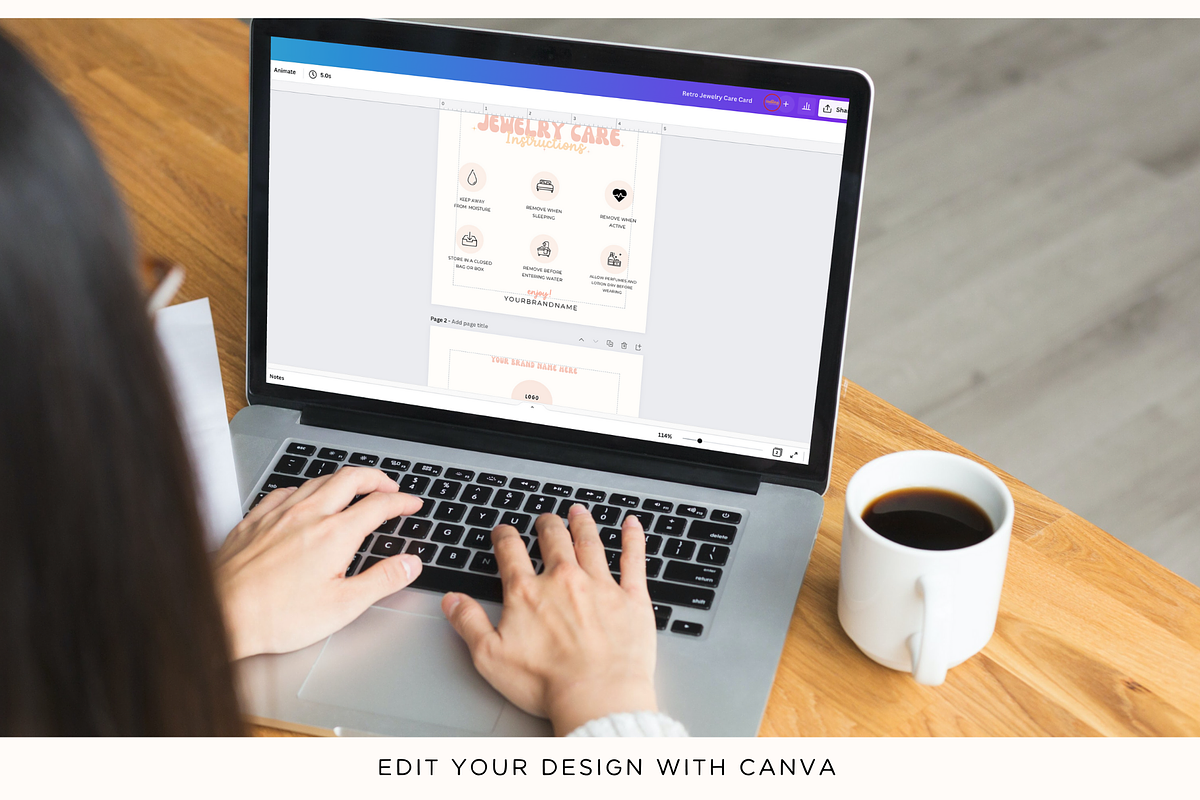Jewelry Care Card Canva Template, a Flyer Template by Hellohastore (Photo 8 of 9)