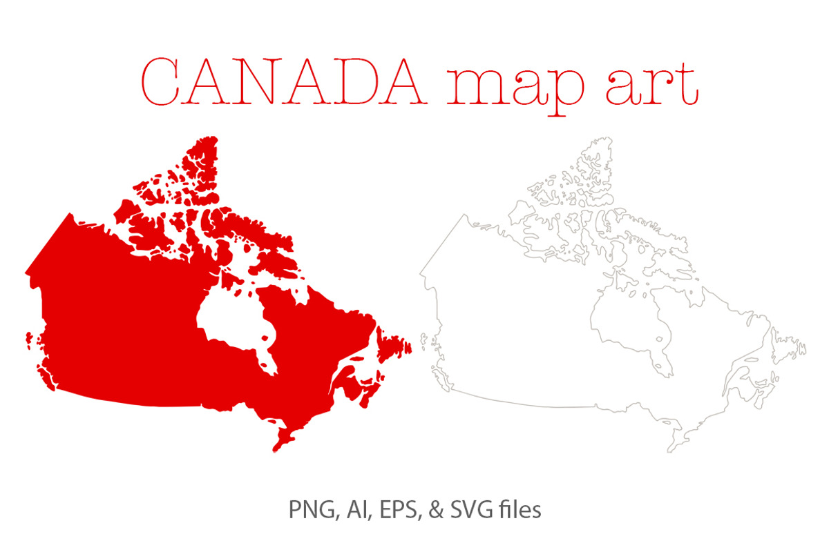 Canada PNG & vector map clipart, an Illustration by michLg designs