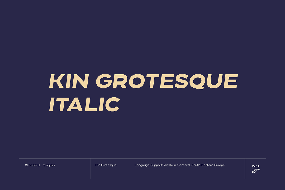 Kin Grotesque Italic, a Sans Serif Font by Colt Type Co (Photo 2 of 6)