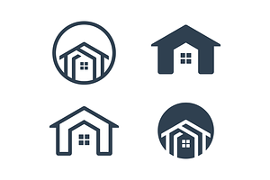 luxury home set logo design