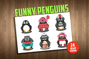 Funny Penguins, an Animal Illustration by Vector Market (Thumbnail 1 of 4)