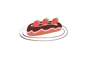 Hand painted bakery set featuring a