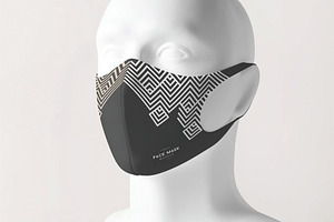 Side View Mannequin Face Mask Mockup, a Mask Mockup by DesignRushMarket