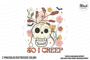 Boho Retro Halloween PNG Bundle