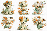 Whimsical Spring Dogs Clipart, an Illustration by Craft Nest (Thumbnail 3 of 11)