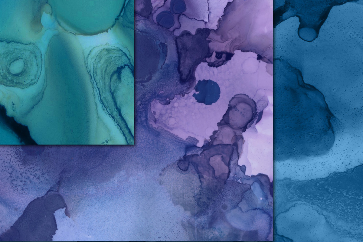 Blue Ink - Liquid Textures, a Texture Graphic by Digital Curio