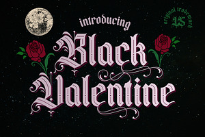 Black valentine, a Blackletter Font by LetterStock