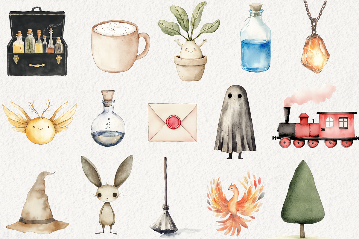Enchanted Little Wizards Clipart, an Illustration by NadiaTheronArt (Photo 3 of 4)