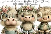 Whimsical Summer Highland Cow, an Illustration by Black Bird Studio (Thumbnail 1 of 6)