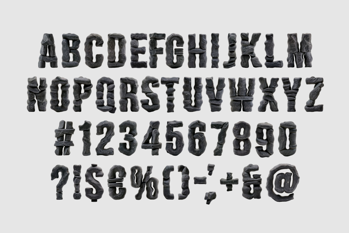 Rock Form Font, a Sans Serif Font by Handmadefont