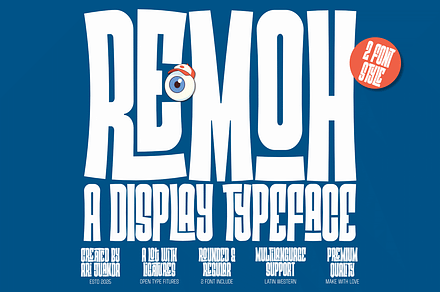 Remoh a typeface, a Font by Linecreative