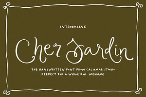 Cher Jardin Whimsical Handwriting