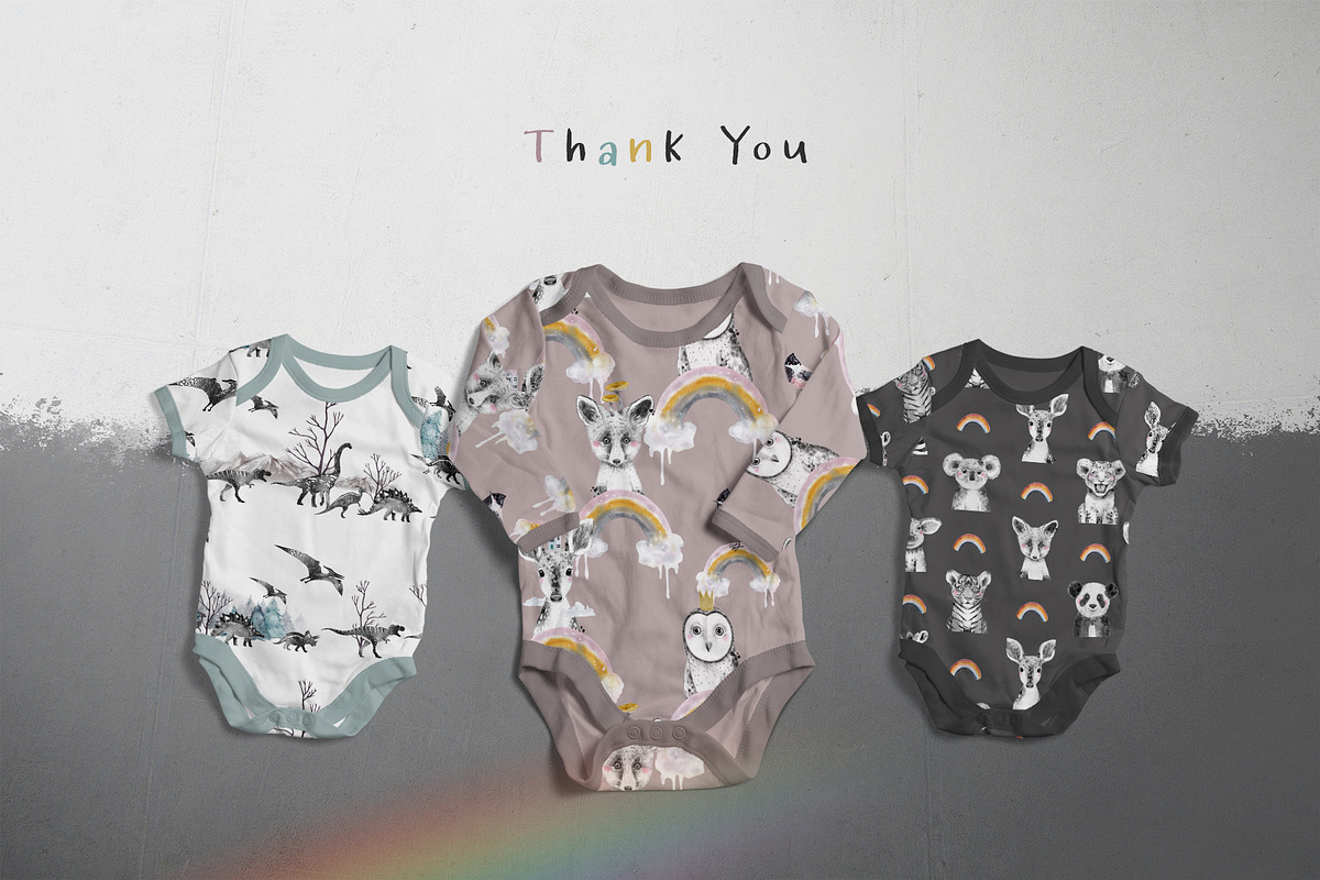 Watercolor kids patterns, a Pattern Graphic by Natali Smolova (Photo 6 of 6)