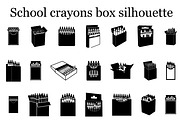 School crayons box silhouette, a Graphic by Designer_Momina (Thumbnail 1 of 10)
