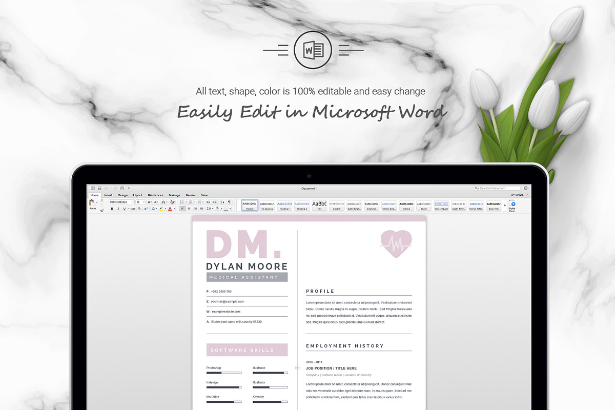 Resume Template for Medical, a Resume Template by ResumeInventor (Photo 5 of 6)