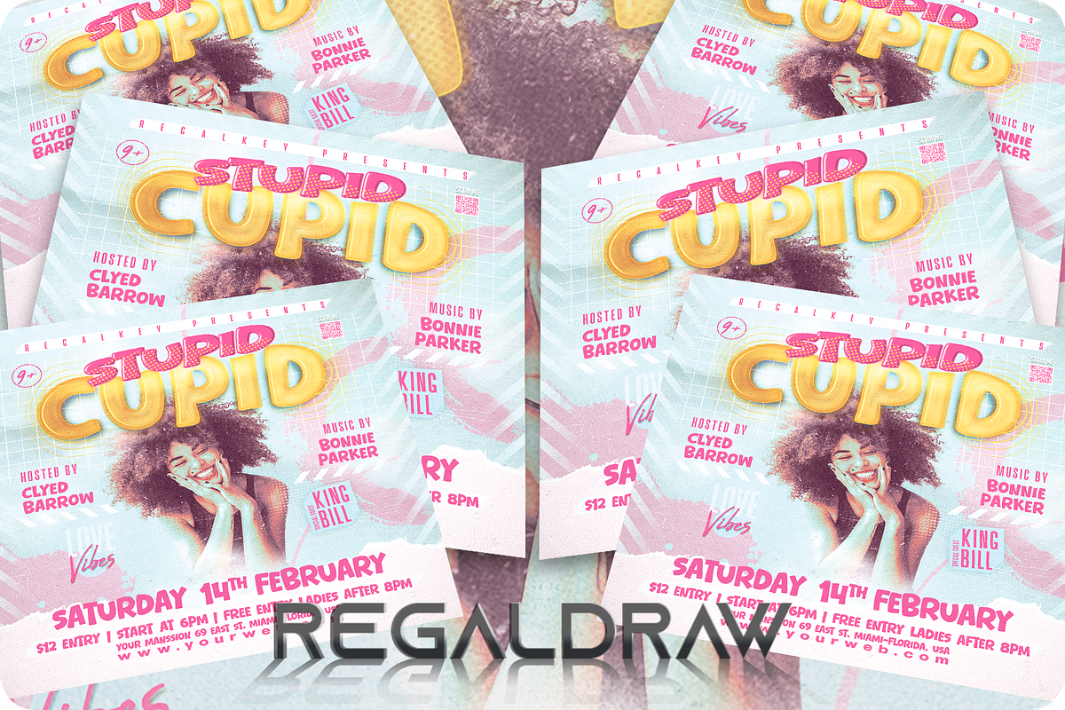Valentines Party Flyer, a Flyer Template by regalDRAW (Photo 3 of 4)