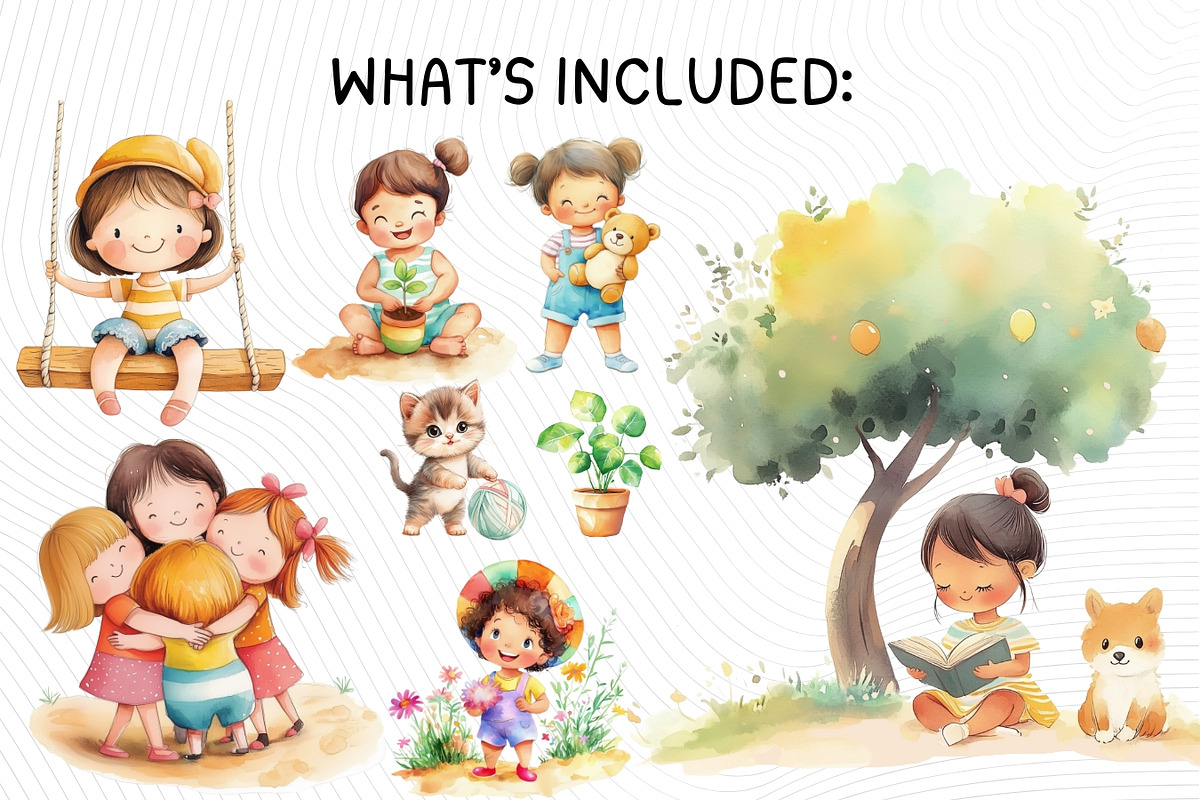 Summer Activities Kids Clipart, an Illustration by PassionPNGcreation (Photo 4 of 9)