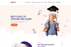 Kindergarten Website Template HTML